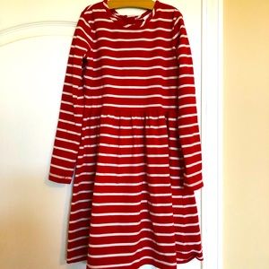 Hanna Andersson stripes red dress, size 130